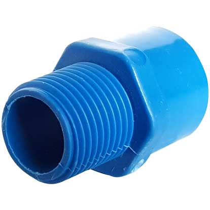 In-House Blue PVC Male Adapter