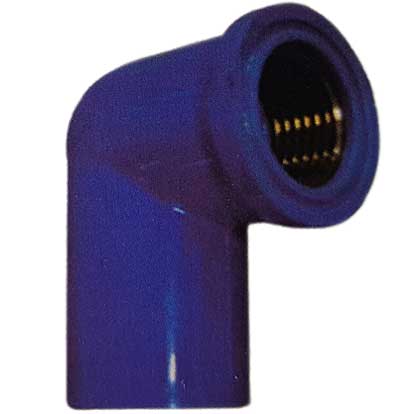 In-House Blue PVC Threaded Elbow w/ Brass
