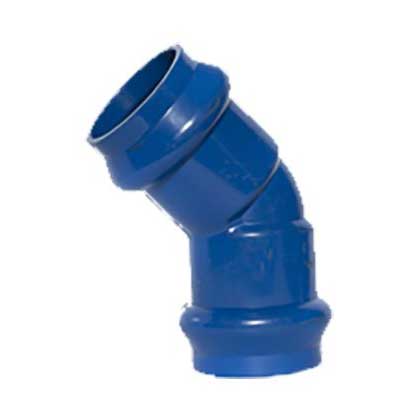 Pressurized Blue PVC Elbow 45
