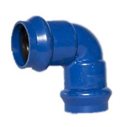 Pressurized Blue PVC Elbow 90