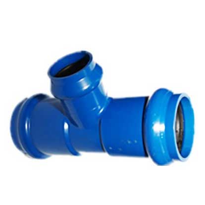 Pressurized Blue PVC Tee Reducer